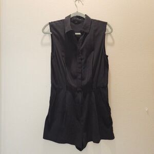 All Saints Women's Black Silk Romper Size 6